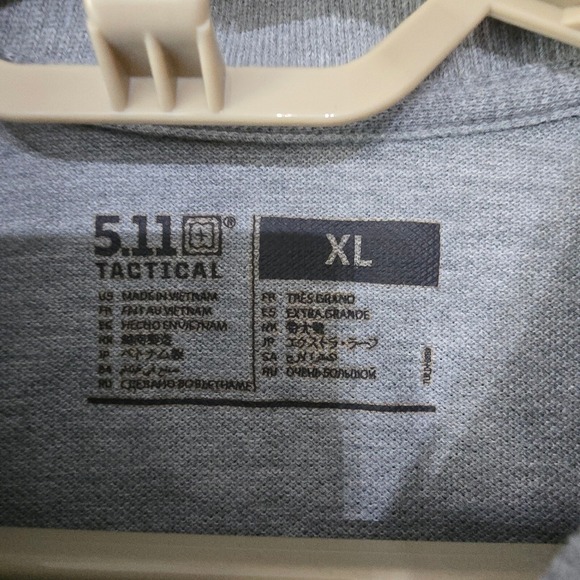 5.11 Tactical Men's Shirt Performance Short Sleeve Workwear Gray XL - Picture 3 of 4